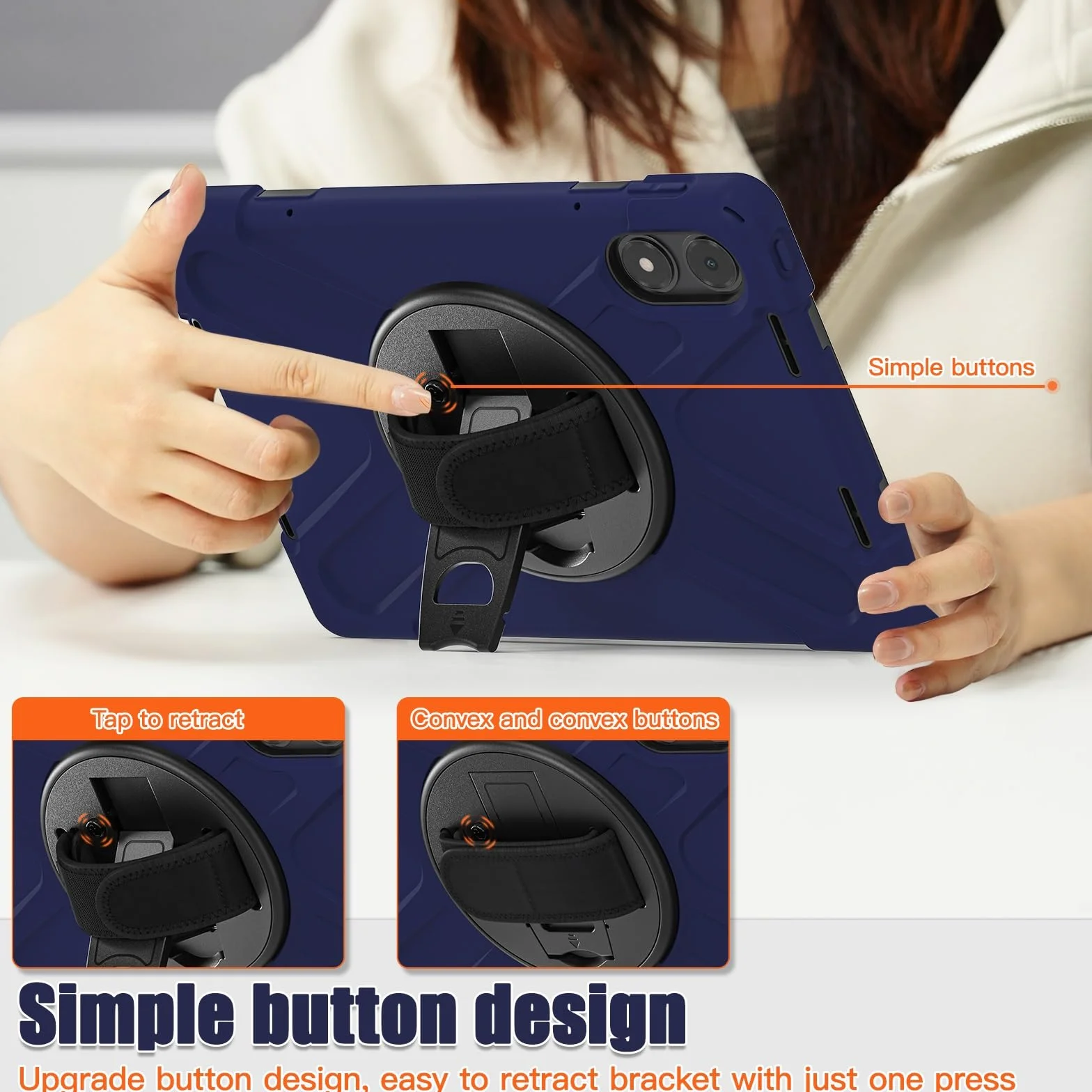 Pełne etui ochronne Kompatybilny z etui Xiaomi Redmi Pad Pro 12,1"/Poco Pad 12,1", wytrzymałe, odporne na wstrząsy etui chroniące przed upadkiem. Kompatybilny z etui dziecięcym Redmi Pad Pro 12,1". Os