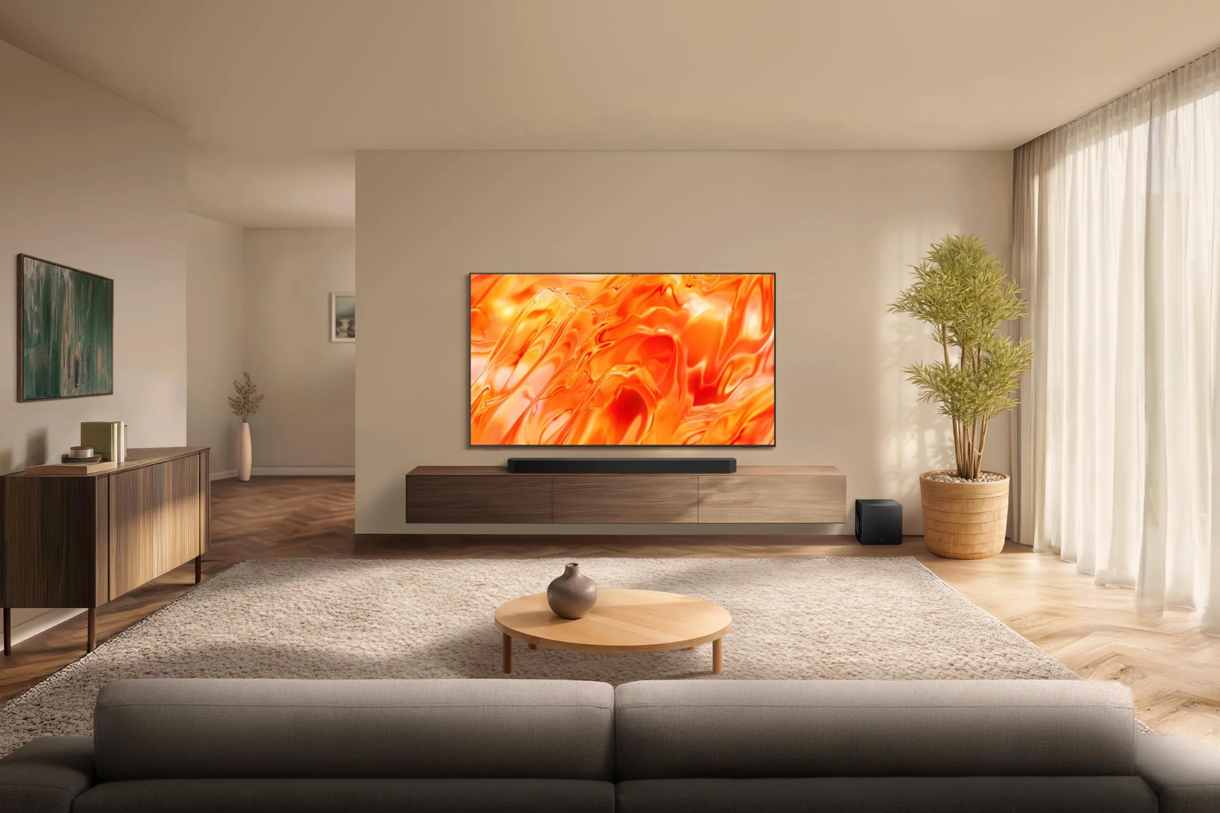 Samsung QN70H Smart TV 43 Cale Mini LED Neo QLED 4K, Quantum Mini LED, prawdziwa QLED 100% Objętość kolorów, procesor Crystal 4K zoptymalizowany przez sztuczną inteligencję, ruch Xcelerator, Vision AI