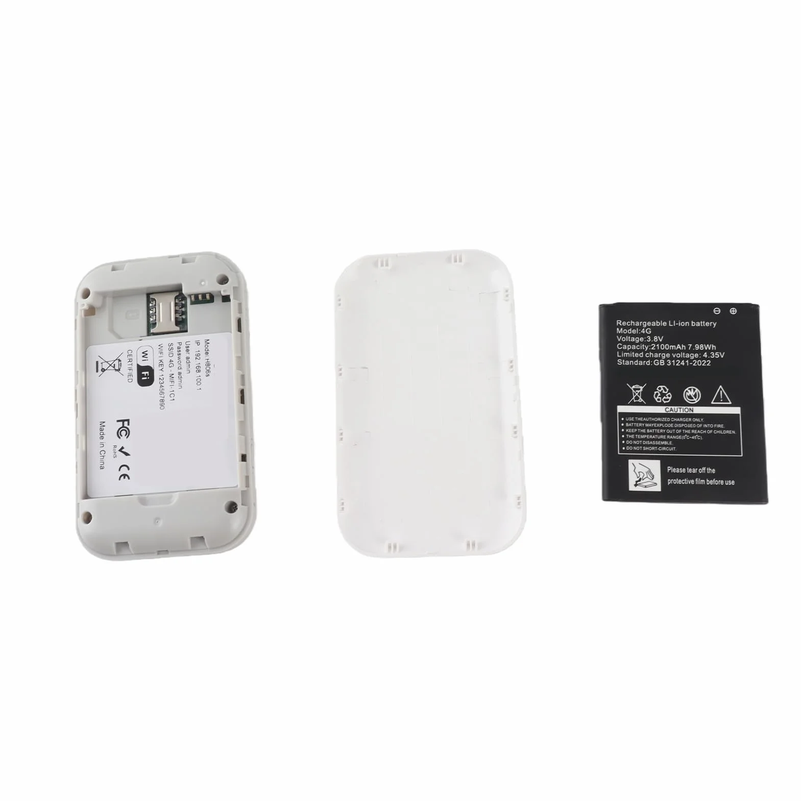 Gugxiom Kieszonkowy Hotspot WiFi 300Mbps 4G, Przenośny Router WiFi z Gniazdem SIM, Bateria 2100mAh, możliwość Podłączenia do 10 urządzeń w Podróży i na Kempingu