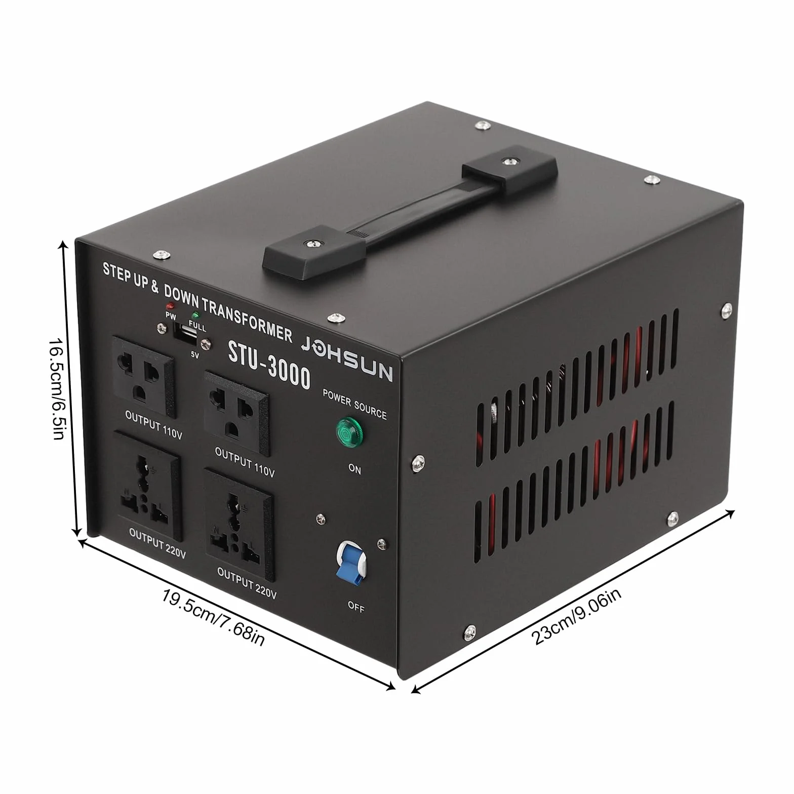 Przetwornica napięcia 3000 W transformator pierścieniowy, przetwornica napięcia 110 V na 220 V, konwerter Step up Down, wtyczka 220 na 110 V - In: 110 V lub 220 V/Out: 110 V i 220 V