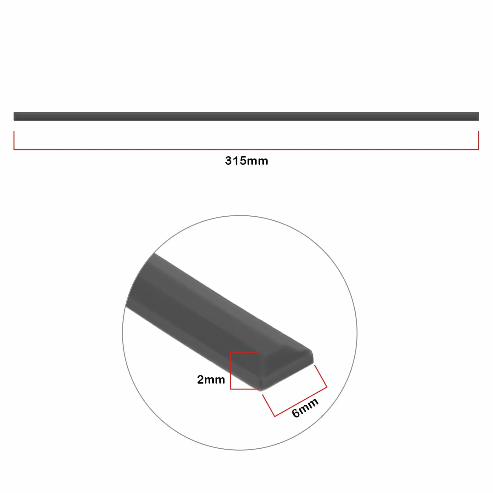 SG Store 2 szt. antypoślizgowe paski do stóp zderzaka kompatybilne z HP ENVY X360 15-DR, ENVY X360 15-DS gumowe paski na nóżki 315 x 6 x 2 mm