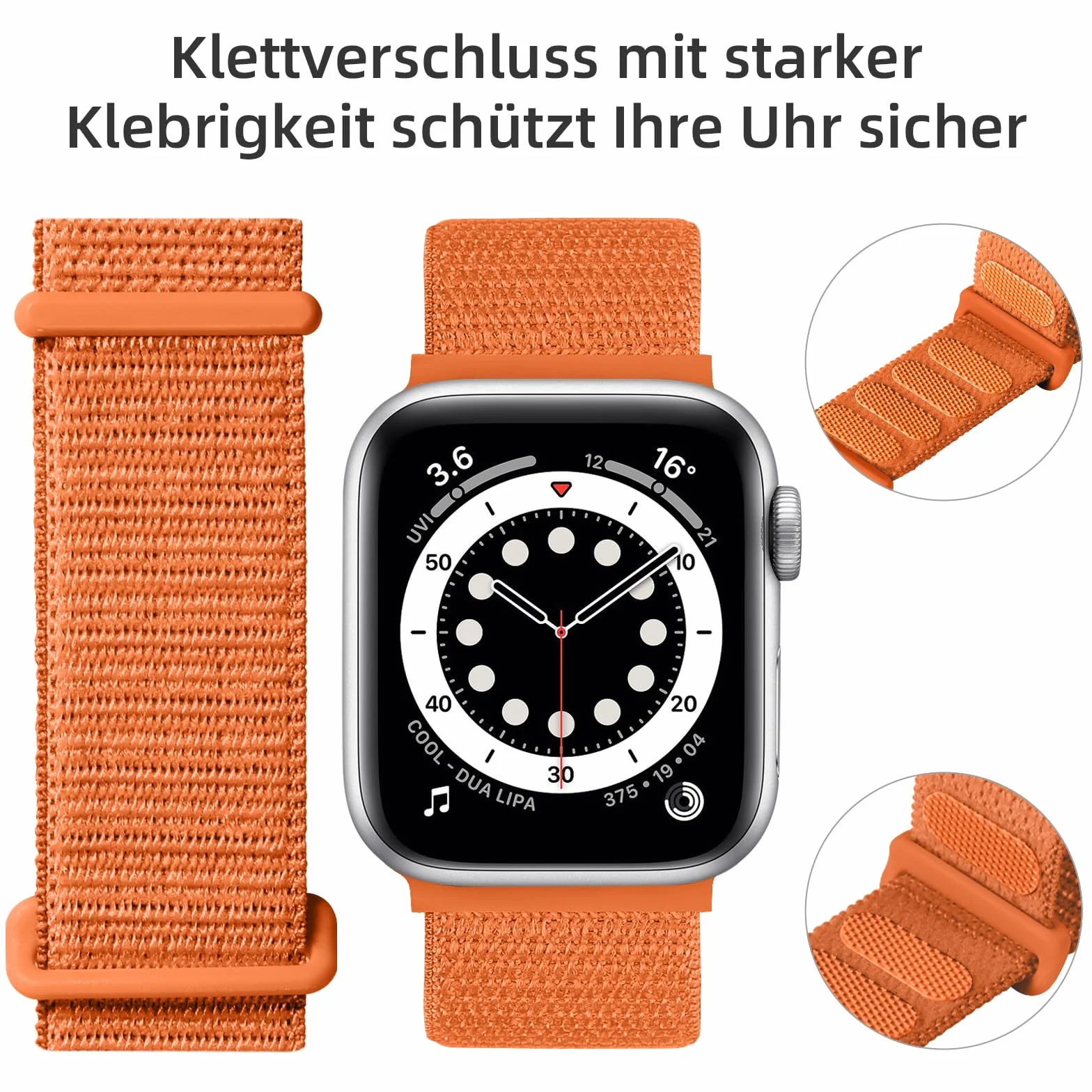 Nylonowy pasek kompatybilny z Apple Watch 44 mm 45 mm 49 mm, iWatch Series 9 8 7 6 5 4 3 2 SE