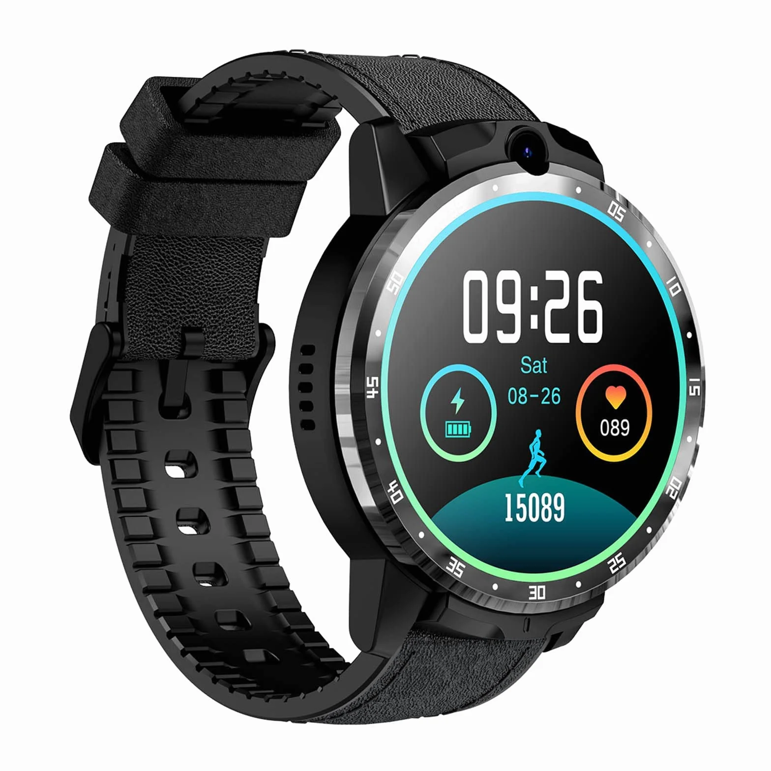 Inteligentny zegarek dla mężczyzn Kobiety z ekranem 1,6 39;39; Budzik Muzyka Krokomierz Bluetooth Wodoodporny smartwatch fitness z trackerem dla telefonów z systemem Android iOS 4 + 64g (3 + 32g)