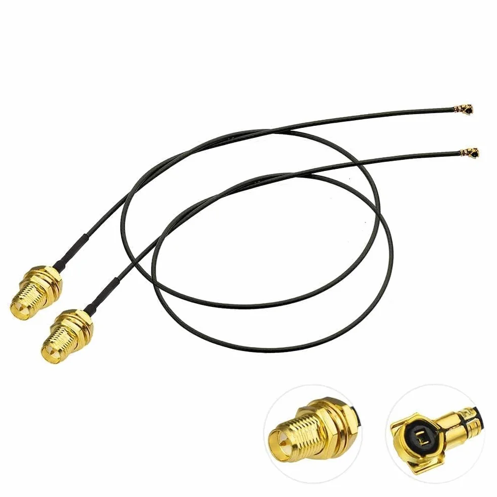 Bingfu Dwuzakresowa Wi-Fi 2,4 GHz 5,8 GHz 8dBi RP-SMA męska antena i 25 cm U.FL IPX IPEX MHF4 do RP-SMA żeńska przedłużacz 2-pak do M.2 NGFF Intel bezprzewodowa karta sieciowa Wi-Fi adapter laptopa