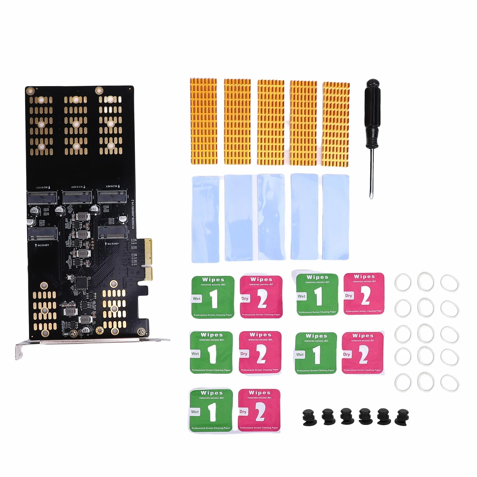 Cuifati M.2 PCIE do M.2 Serial ATA Ssd Adapter, 5 Szczeliny M.2 PCIE Karta Ekspansji, PCIE i Szeregowe Protokoły ATA, M. 2 PCIE do M. 2 Adapter Ssd, dla 2 280 2 260 2 24 2 2 2