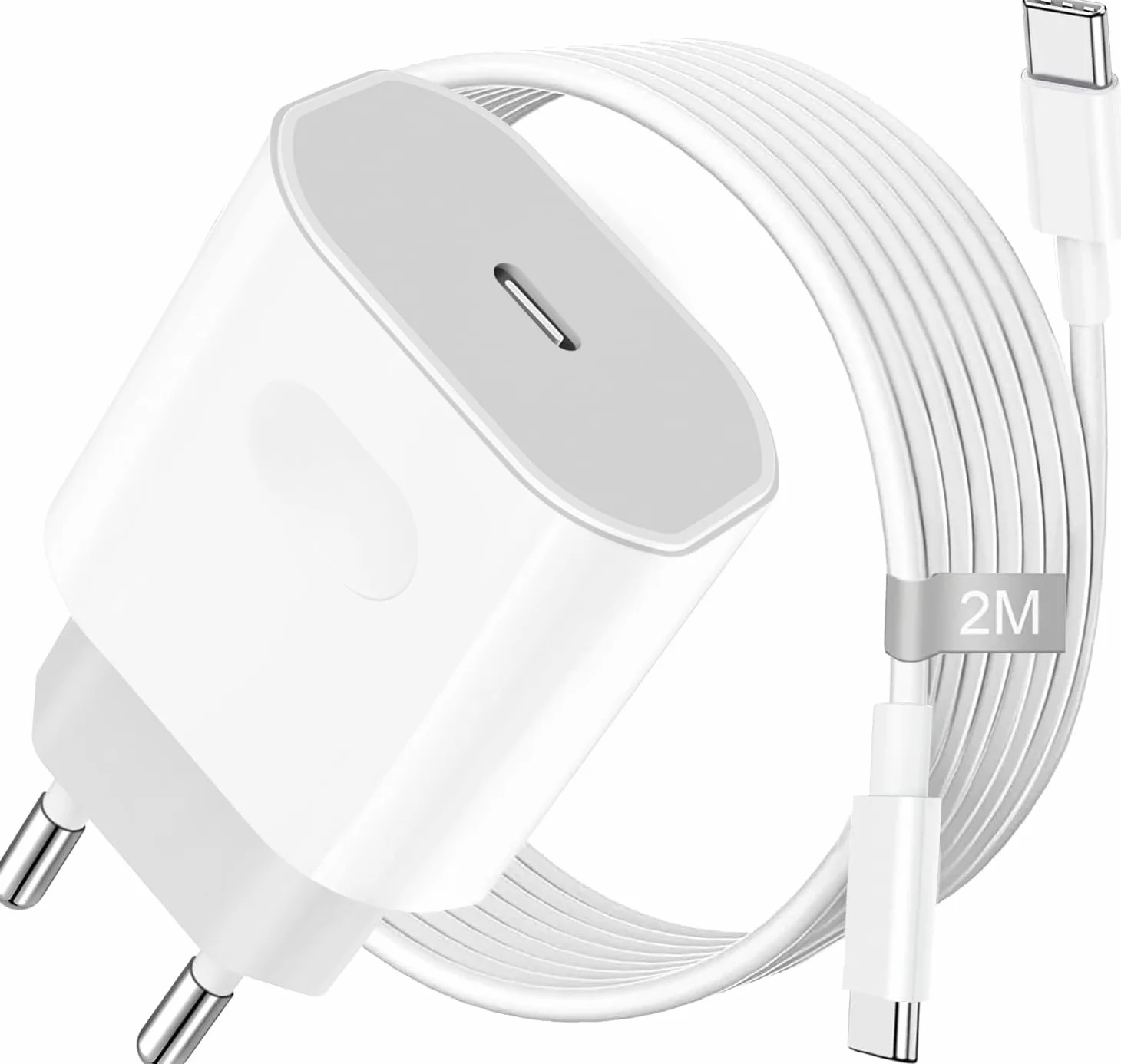 Ładowarka USB C 35 W do iPhone 15/16 Pro Max, iPad Pro/Air 2024, kabel 2 m