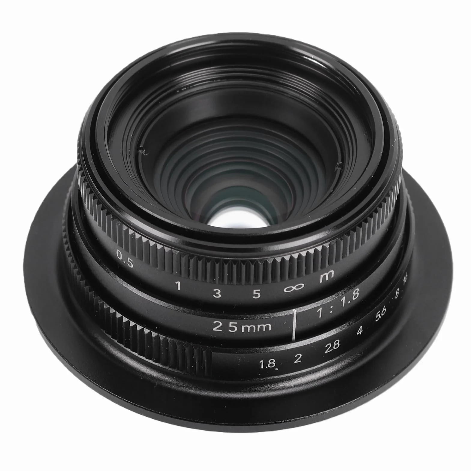 Generic Obiektyw 25mm F/1.8 Wszechstronny Szeroki Otwór Przysłony Ręczne Ustawianie Ostrości Obiektyw Stałoogniskowy do Aparatów R7 R10 R50 R100 APS C Fotografia Podróżnicza Stop Aluminium