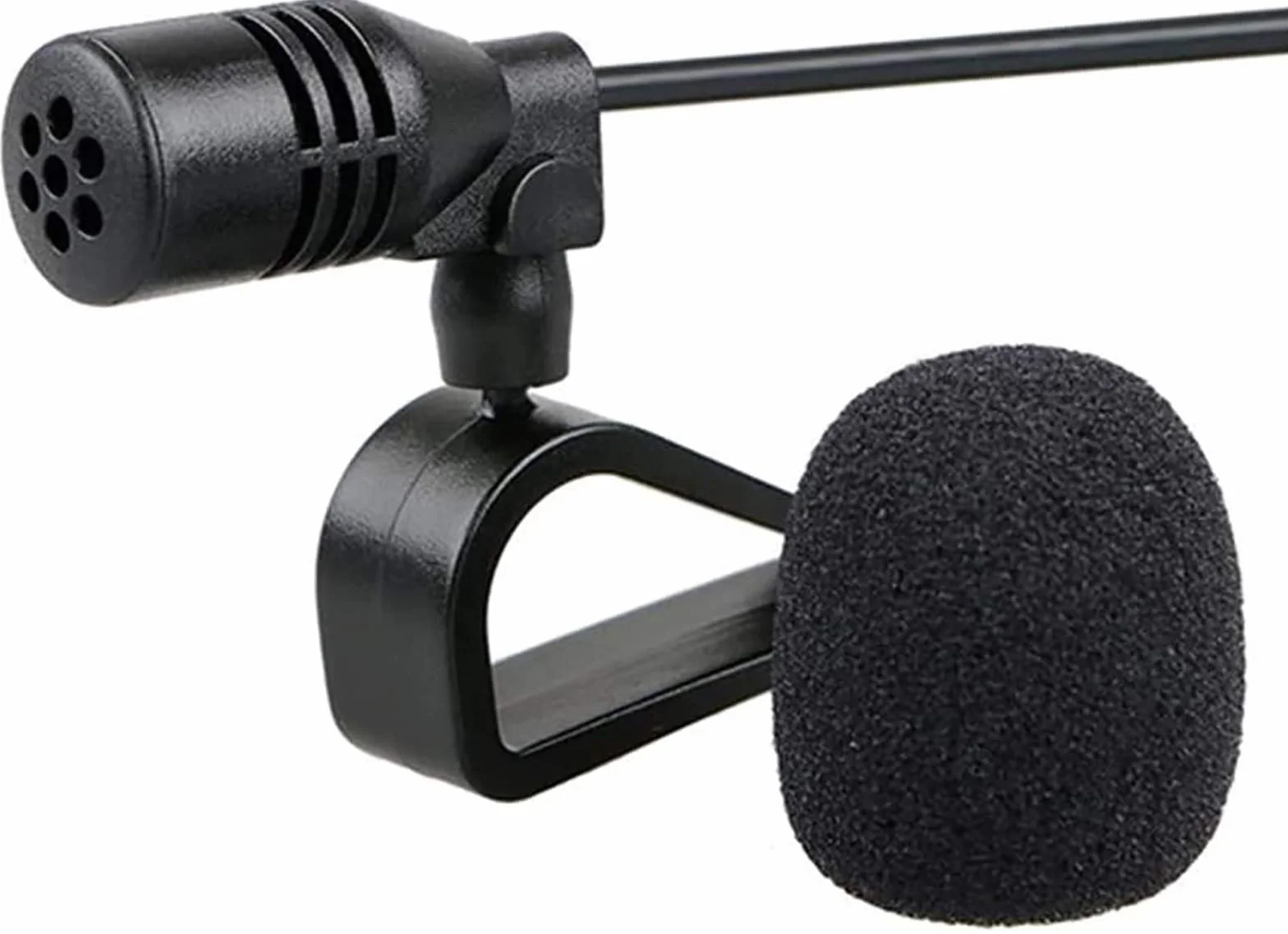 Mikrofon 3,5 mm Montaż do Samochodowej Jednostki Głównej Bluetooth Radio Stereo GPS DVD Czarny MJ509D