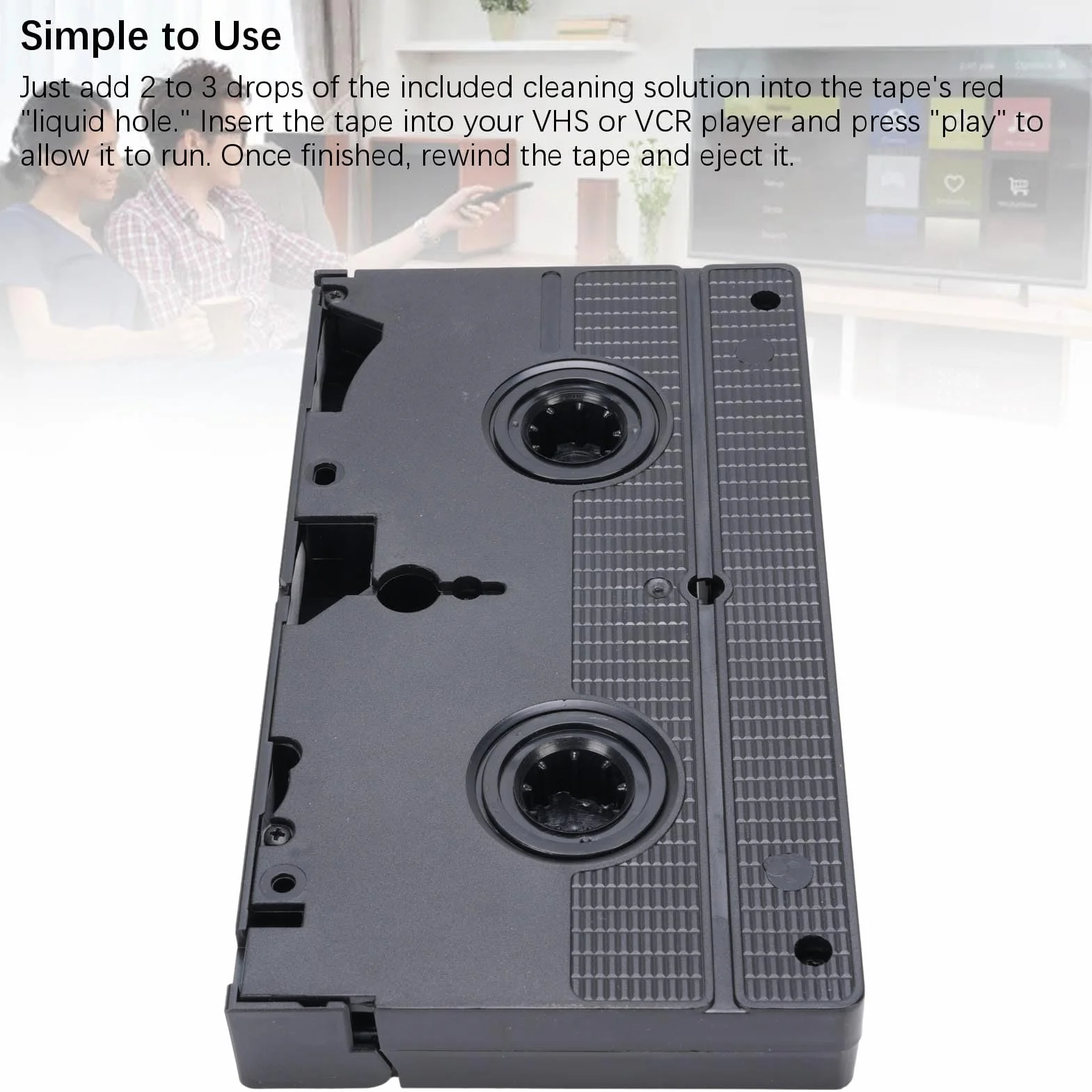 VHS VCR Wideo Cleaner Head Cleaner Mokry Typ Czyszczenia Taśm Wielokrotnego Użytku z Rozwiązaniem do Odtwarzania Odtwarzacza VHS Konserwacja i Usuwanie Pyłu