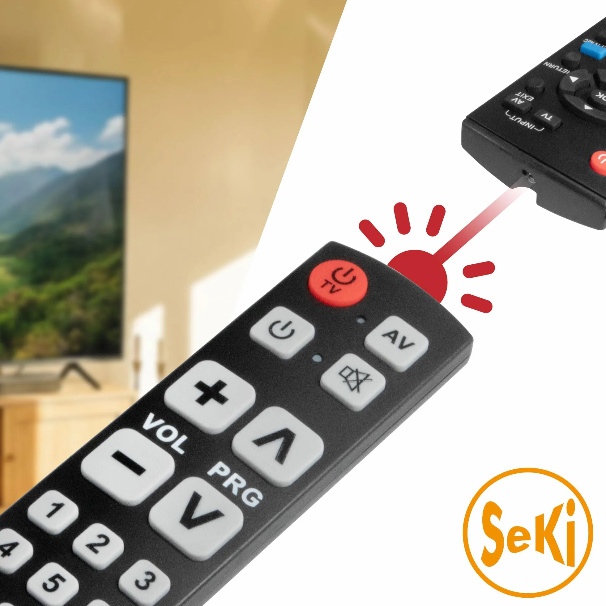 SeKi Easy Plus uniwersalny pilot zdalnego sterowania, czarny