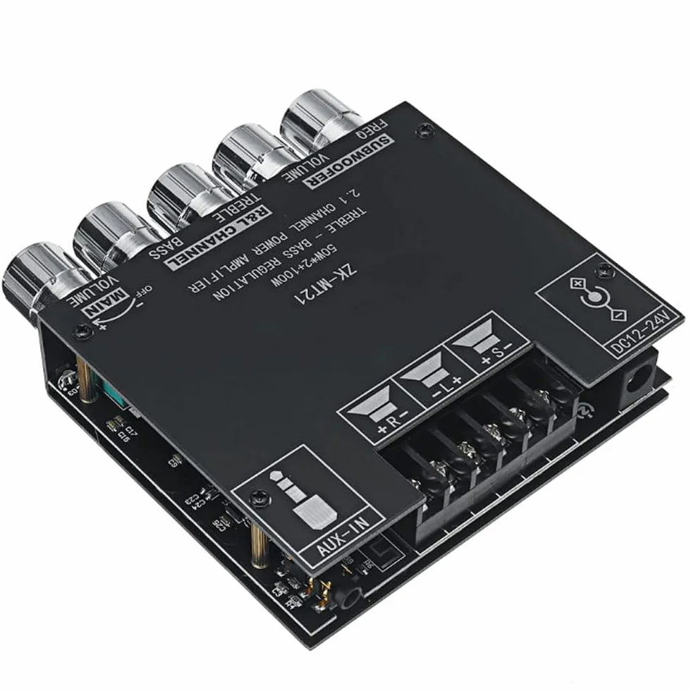 WANGCL ZK-MT21 moduł wzmacniacza audio Bluetooth 2,1 kanałowy cyfrowy