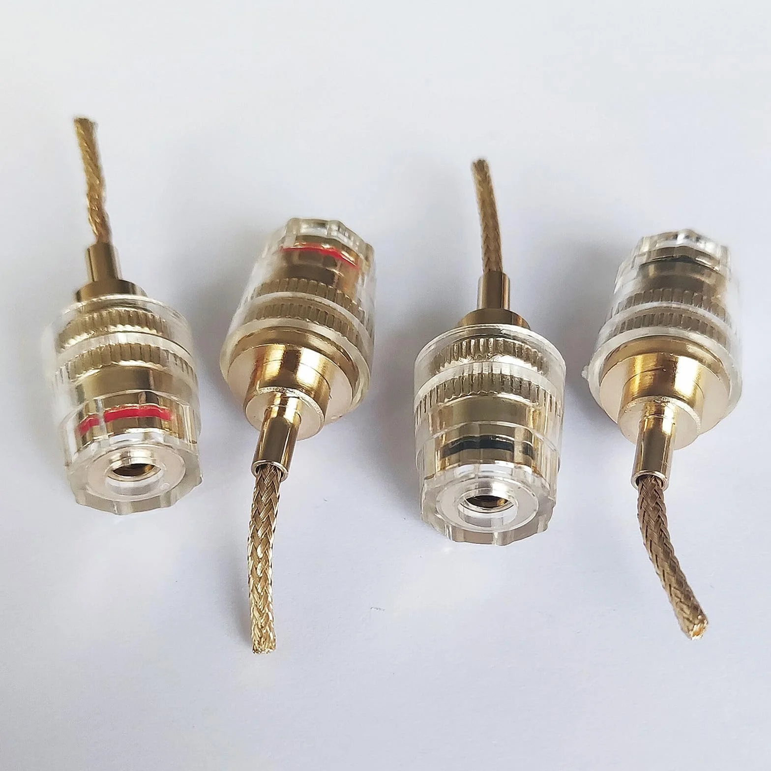 Złącze Flex Pin Banana 4mm na wtyk 2mm, adapter kabli HiFi, złącze audio