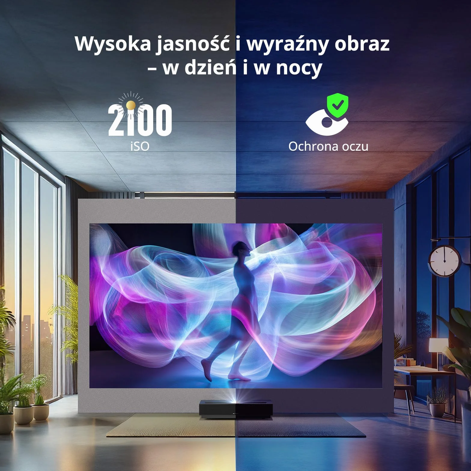 WEMAX Nova Pro Projektor Ultra Krótkoogniskowy 4K UST, 150" ALPD Laser TV ze Smart Google TV, 2100 Lumenów ISO, Dźwięk Dolby Audio DTS-HD, Projektor Kino Domowe, WiFi Bluetooth, Asystent Google
