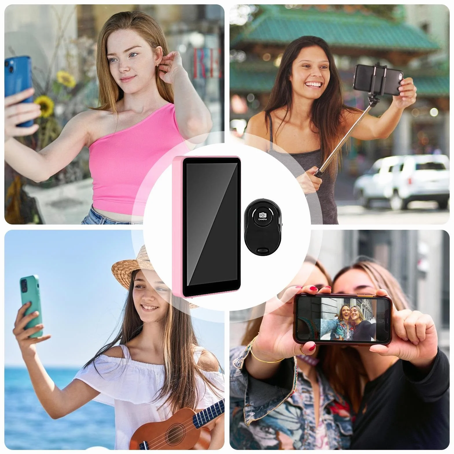 Monitor do Selfie do Tworzenia Vlogów Bezprzewodowy Monitor do Selfie z | Przenośne Akcesoria do Smartfonów do Nagrywania Wideo, Robienia Zdjęć, Streamingu na Żywo i Tworzenia Vlogów