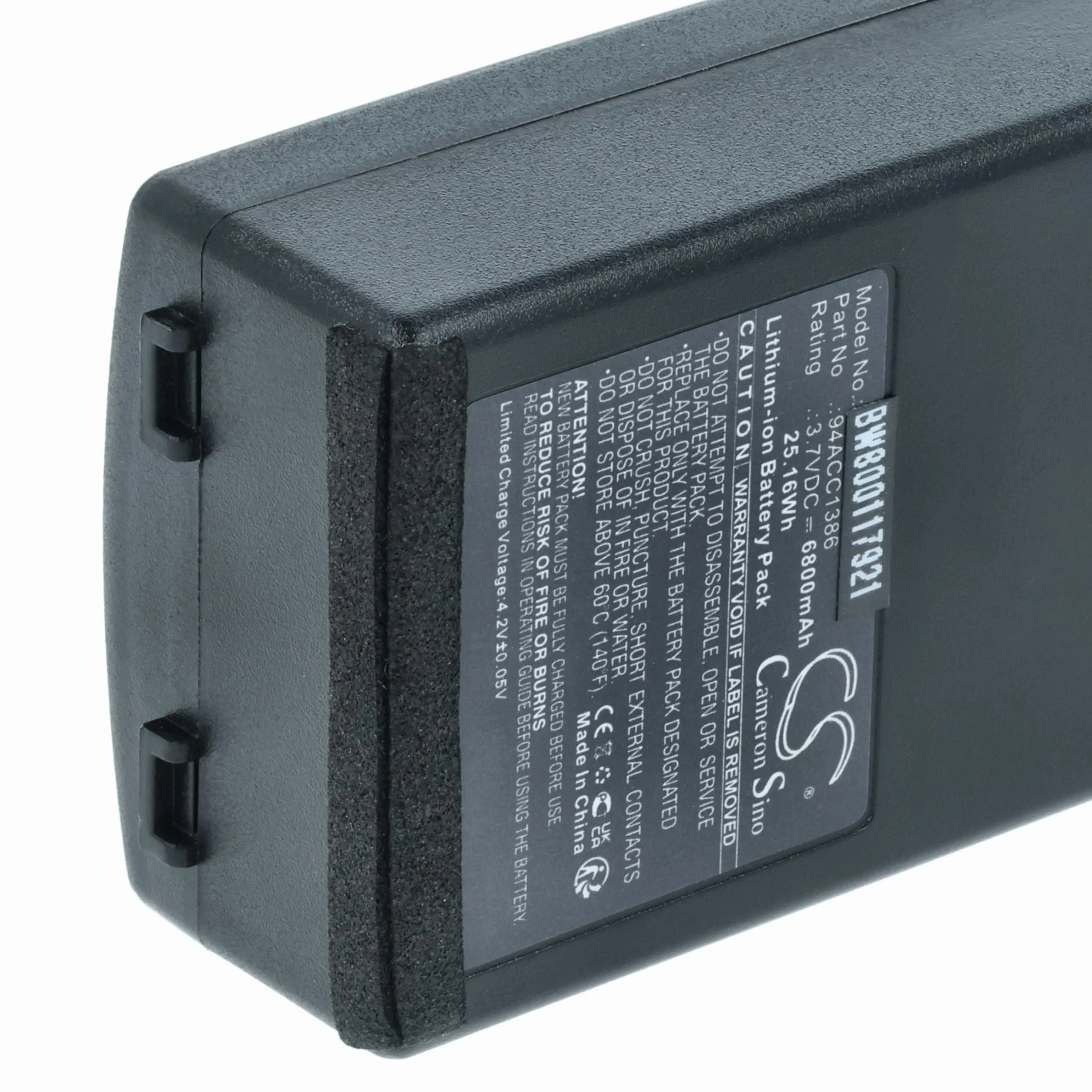 vhbw 5 x akumulator kompatybilny z Datalogic Falcon X3, Falcon X4, Falcon X3 Plus skaner kodów kreskowych POS (6800 mAh, 3,7 V, litowo-jonowy)