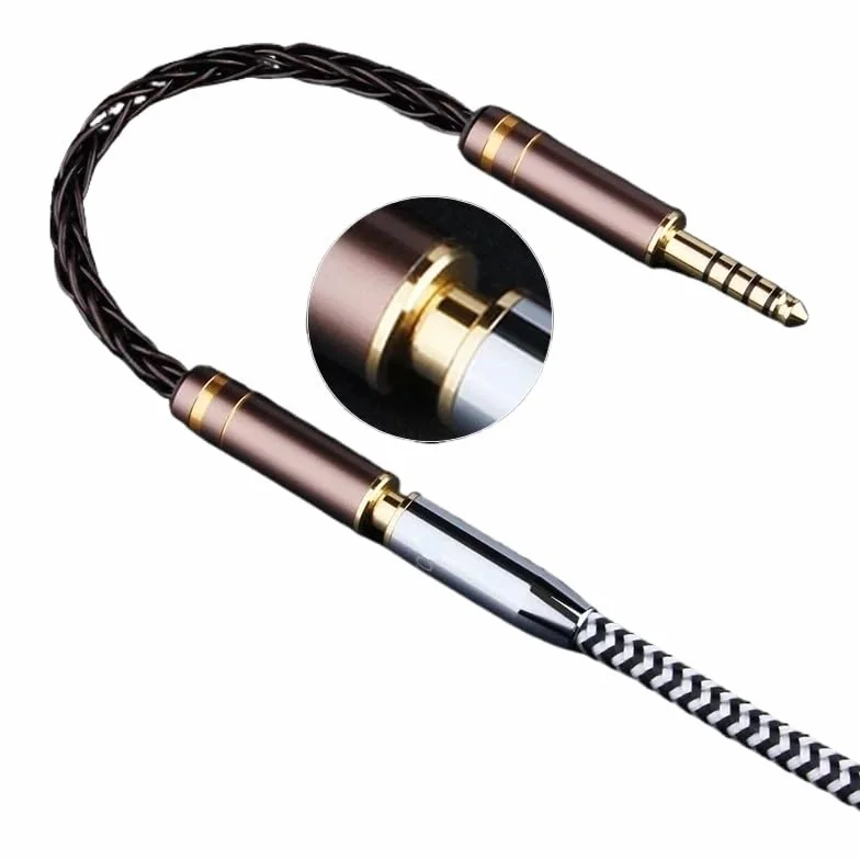 Premium 2,5 mm 3,5 mm 4,4 mm kabel audio HiFi adapter do słuchawek 2,5 3,5 4,4 gniazda męskie żeńskie złącze h&*igh qu>ality przewód (4,4 m do 3,5F)