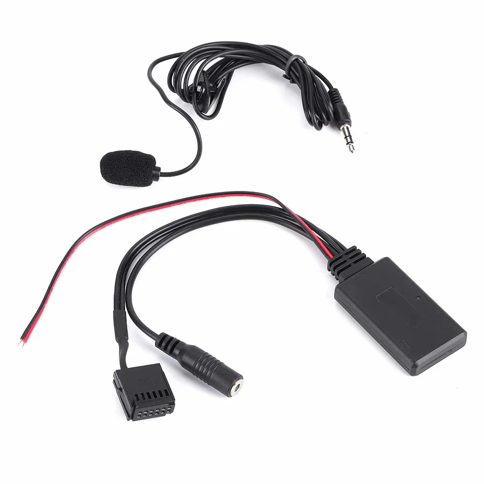 KIMISS Adapter Bluetooth Samochodowy z Mikrofonem, Zestaw Głośnomówiący AUX-IN, Pasuje Do Focus 6000CD+, Przewód