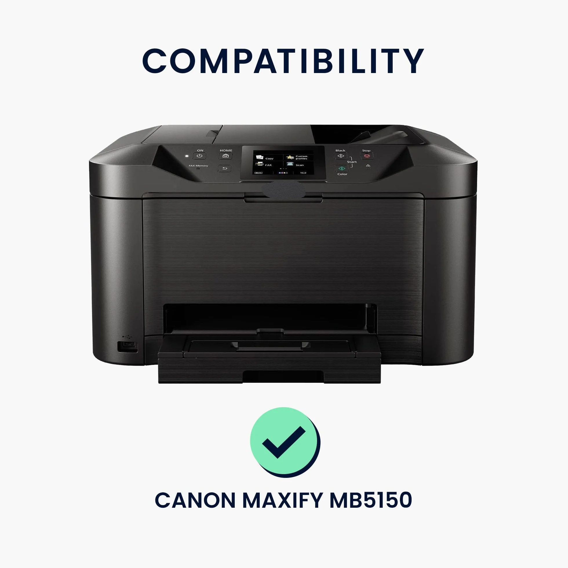 Kwmobile Osłona przeciwpyłowa do Canon MAXIFY MB5150 - Etui ochronny z tkaniny ciemnoszary