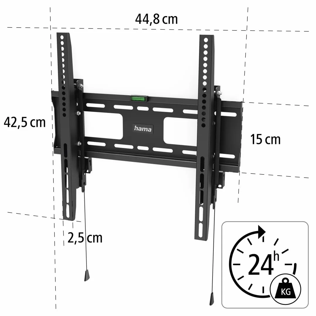 Hama Uchwyt ścienny TV, stały, urządzenie antykradzieżowe, 165 cm (65"), do 50 kg
