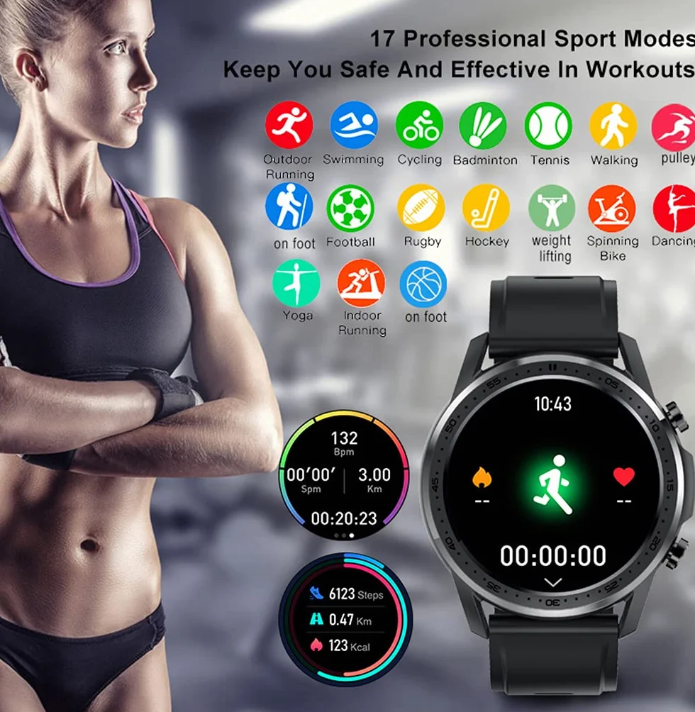 Inteligentny zegarek Bluetooth Tętno Fitness Tracker News Feed Inteligentny zegarek Mężczyźni i kobiety Multi-Sport Inteligentna bransoletka dla Androida iOS (A) little surprise