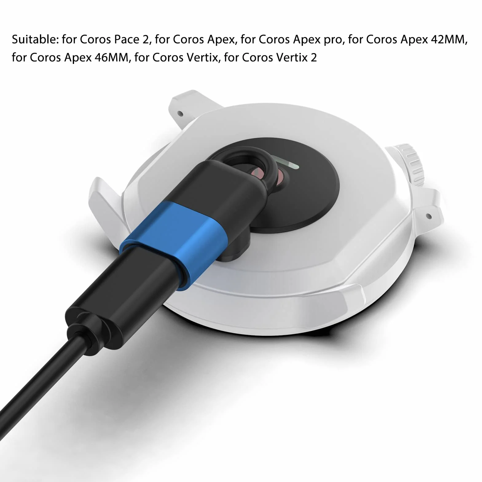 Kabel ładujący USB-C do Coros Pace 2, Apex, Apex Pro, Vertix, Vertix 2 Czarny