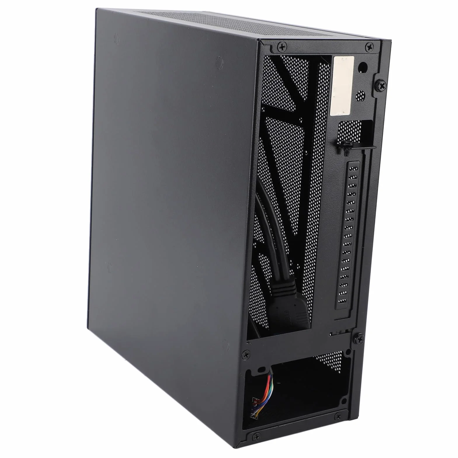 Alomejor Obudowa Komputera do Gier z płytą główną ITX, Obudowa Komputera USB 3.0 z Doskonałym Odprowadzaniem Ciepła w Obudowie Typu Tower, Stal Walcowana na Zimno, długość GPU 180 Mm, Obsługa