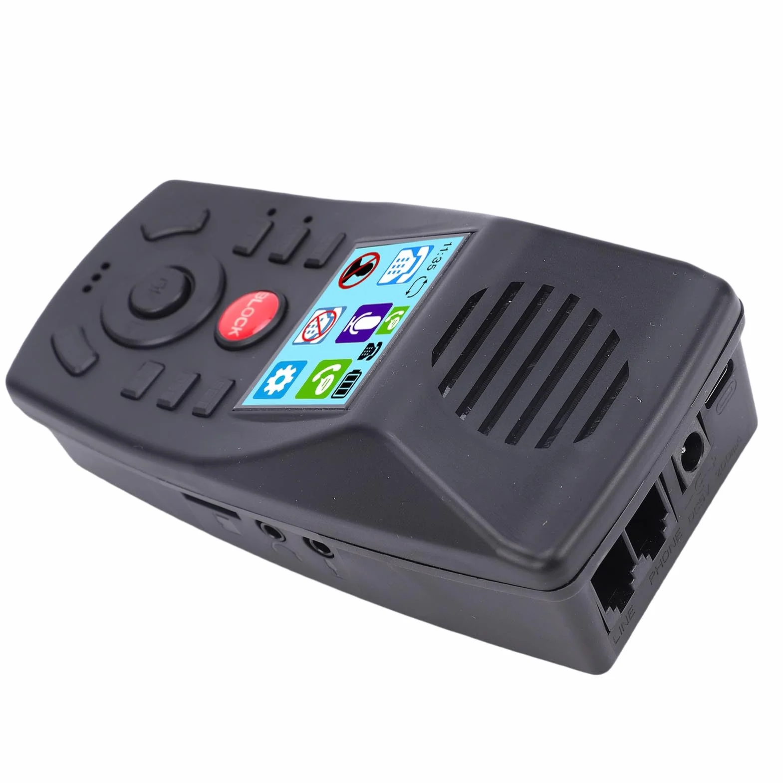 Yosoo Health Gear Blokada połączeń Stacjonarnych System Zarządzania Telefonem Analogowym ABS z Nagrywaniem Rozmów 1,44-calowy Wyświetlacz TFT 128 GB Obsługa Poczty Głosowej dla Seniorów Pracujących