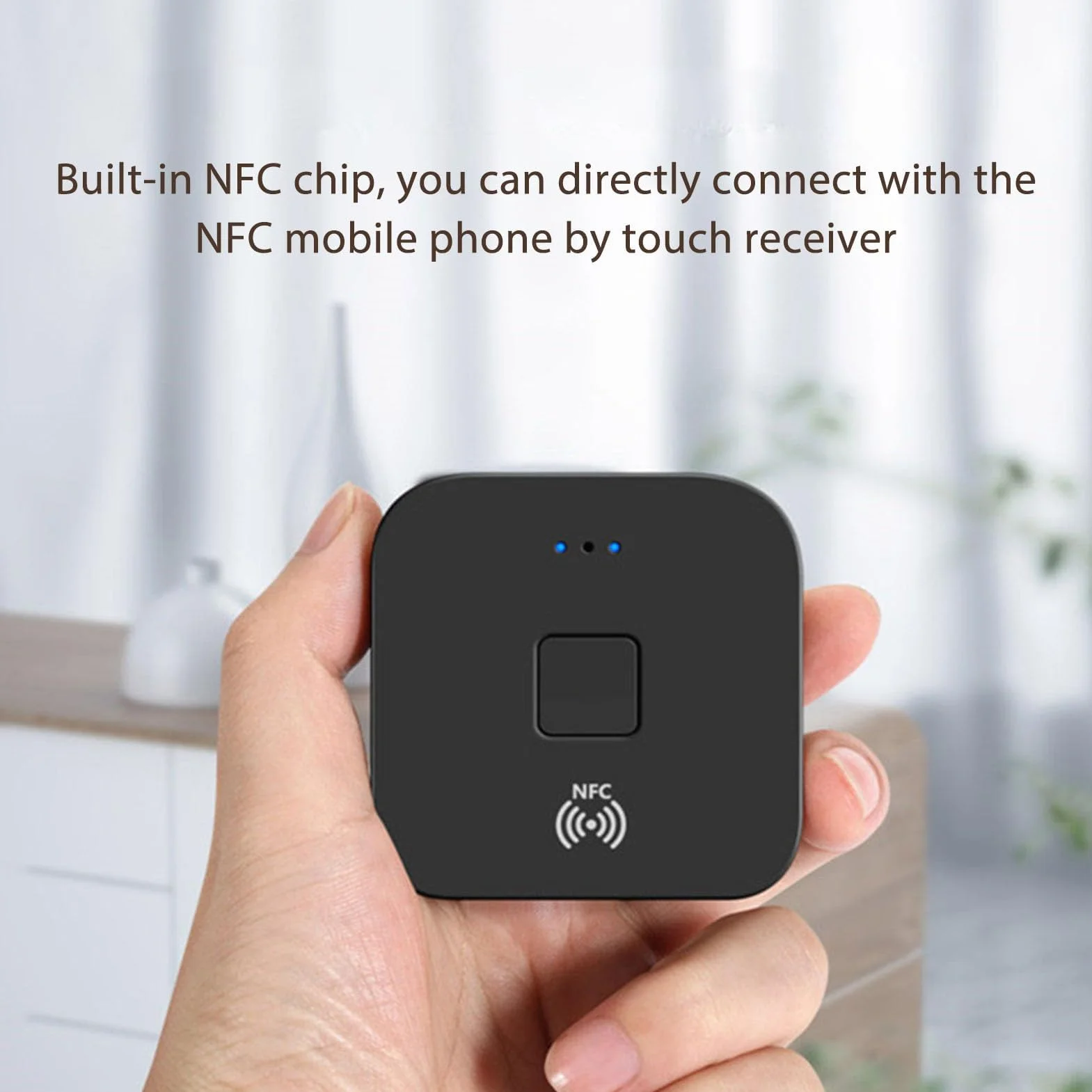 Adapter Odbiornika Audio Bluetooth 5.0, Bezprzewodowy Odbiornik Bluetooth NFC z Zestawem Głośnomówiącym do Systemu Dźwiękowego Strumieniowego Przesyłania Muzyki
