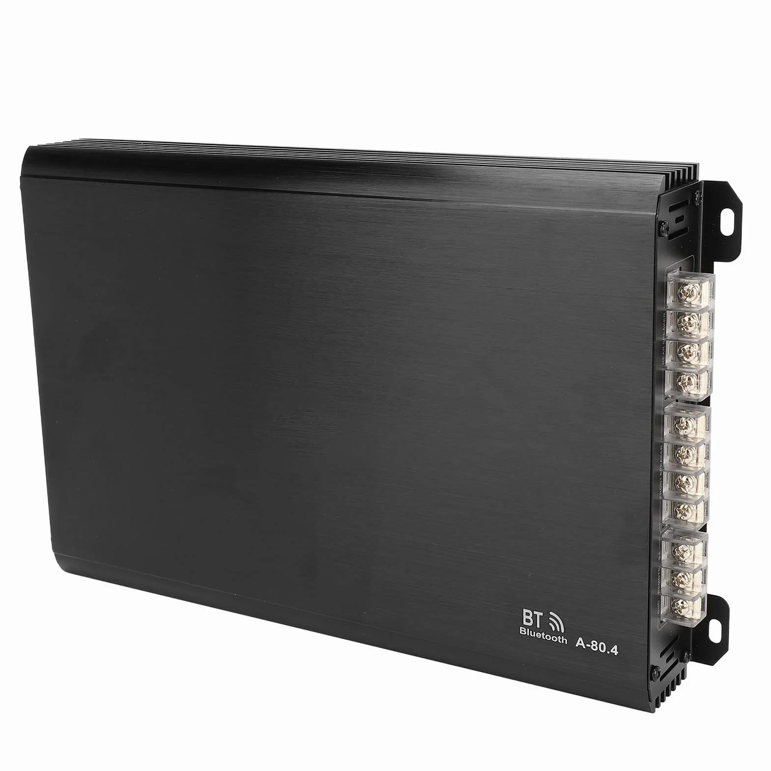 Wzmacniacz Samochodowy 4-kanałowy, Klasa AB, Potężny Wzmacniacz Stereo Audio do Uniwersalnego Nagłośnienia Samochodowego, Metal, 1 Jednostka