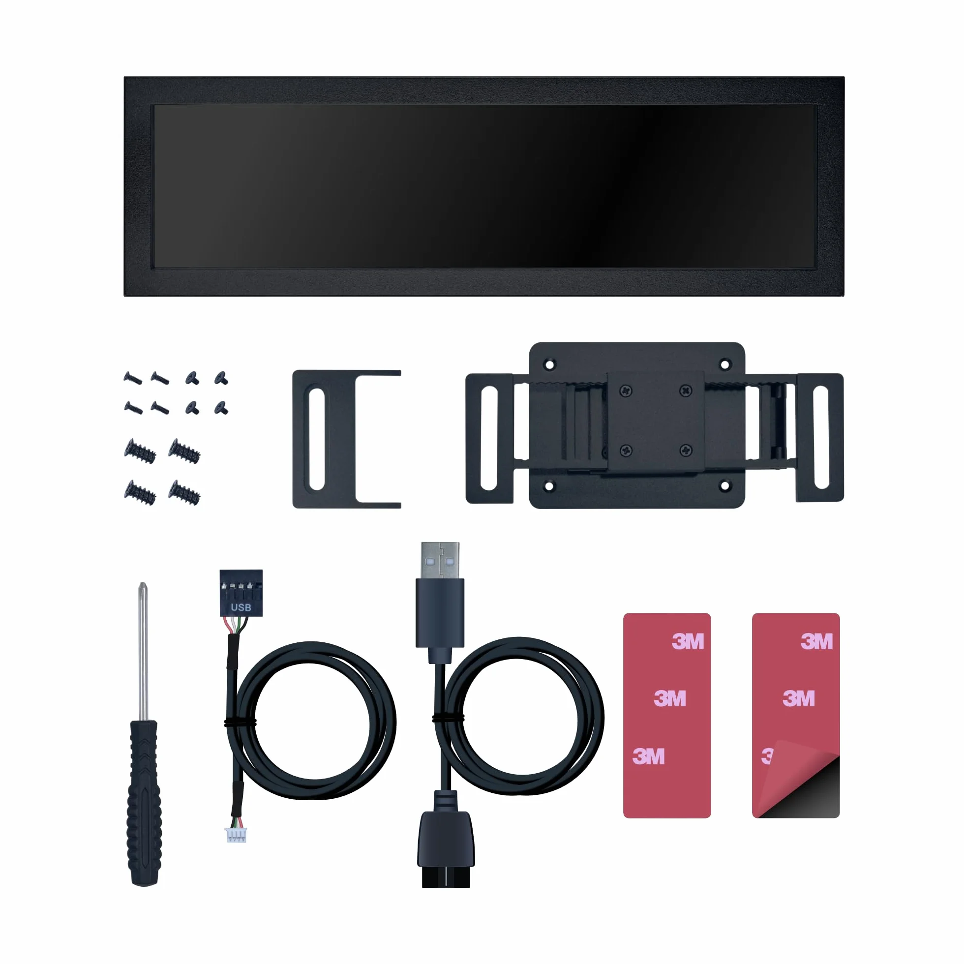 Lian Li Uniwersalny wyświetlacz 22.4 cm do czarnych obudów USB ARGB IPS LCD 1920x480