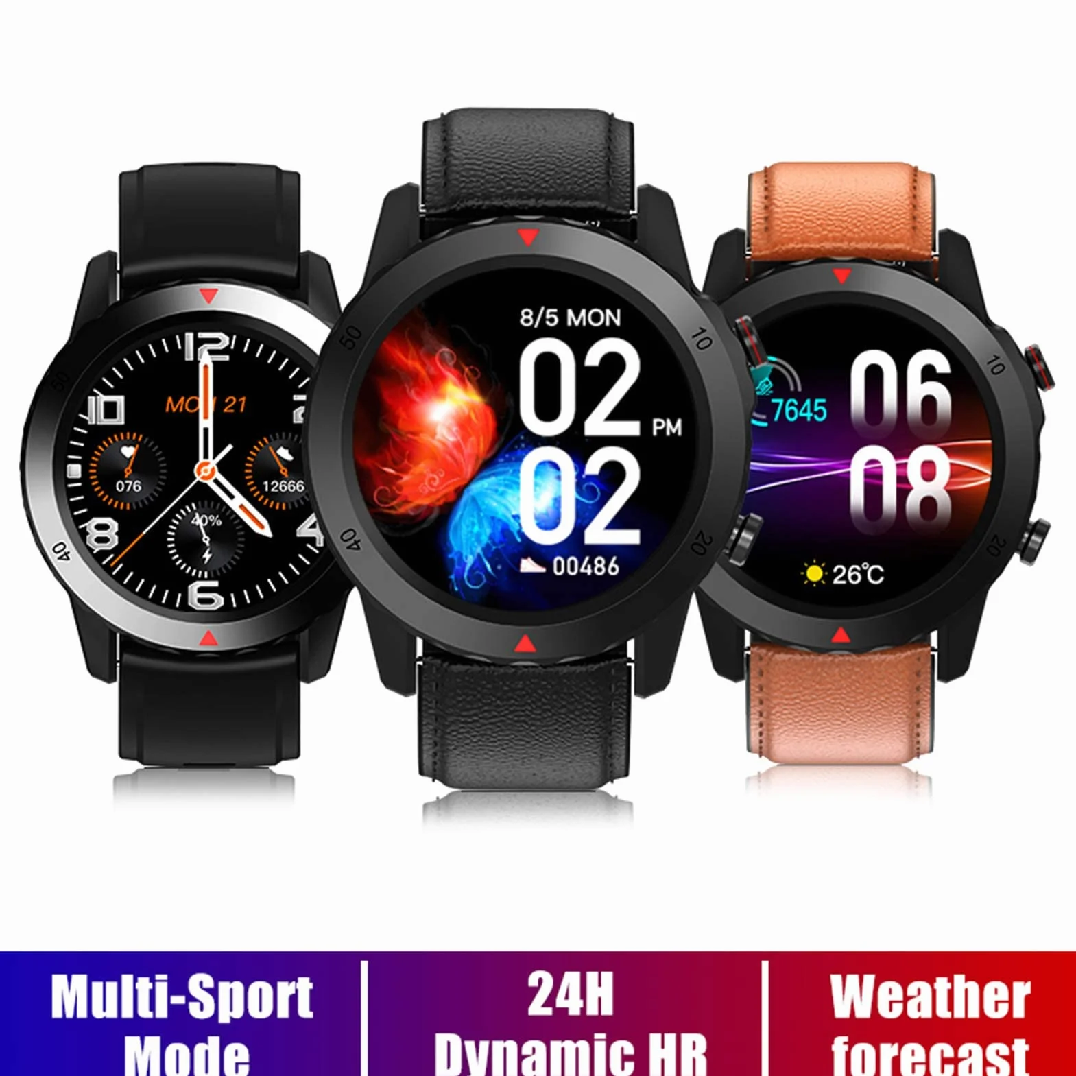 Inteligentny zegarek Zegarek fitness Monitor aktywności z tętnem Ciśnienie krwi Wodoodporny ekran dotykowy Smartwatch Bluetooth Sportowy zegarek na Androida Telefony z systemem iOS Mężczyźni Kobiety A