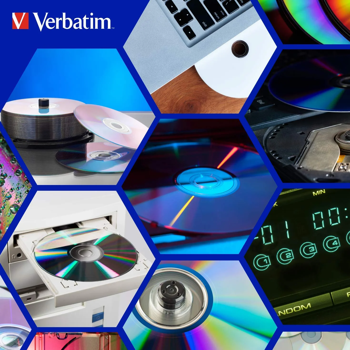 Verbatim DVD-R Wide Inkjet Printable 4.7 GB, 50 Szt, Wrzeciono, Półfabrykaty DVD do Drukowania, 16-Krotna Prędkość Wypalania i Hardcoat Scratch Guard Scratch Guard, DVD-R Printable, DVD Pusty
