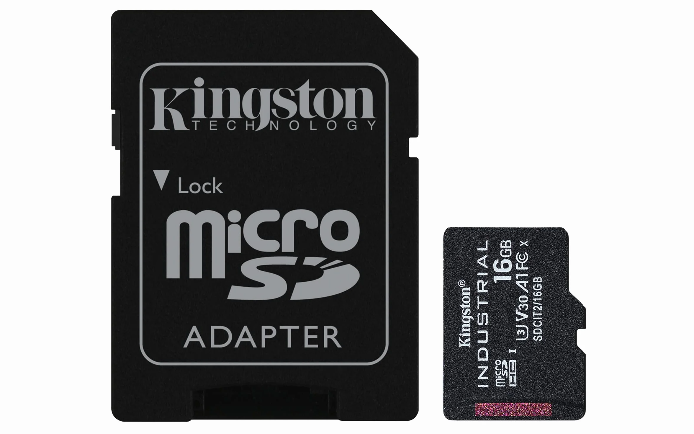 Kingston Przemysłowa karta microSD - 16 GB microSDHC Industrial C10 A1 pSLC + adapter SD - SDCIT2/16GB