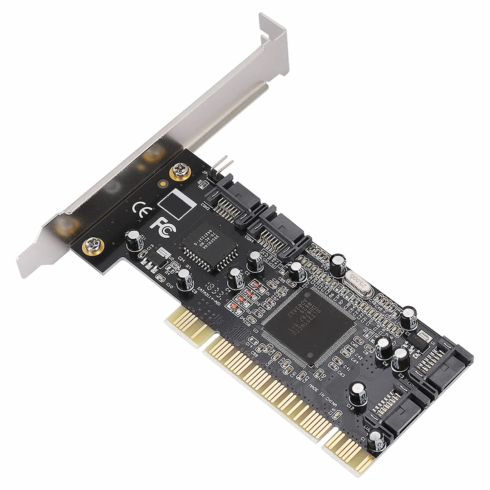 Kontroler RAID, chipset PCI Sil3114 do 4 wewnętrznych portów SATA, 1 5-pinowa karta Raid PCI-to-SATA, adapter Gb/s, chipset kart Raid z obsługą dysków twardych