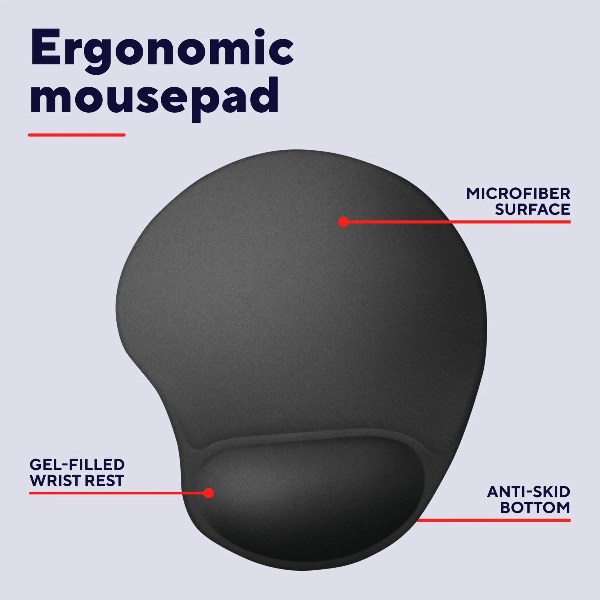 Trust Podkładka pod myszkę Bigfoot Gel Mouse Pad 16977, czarna