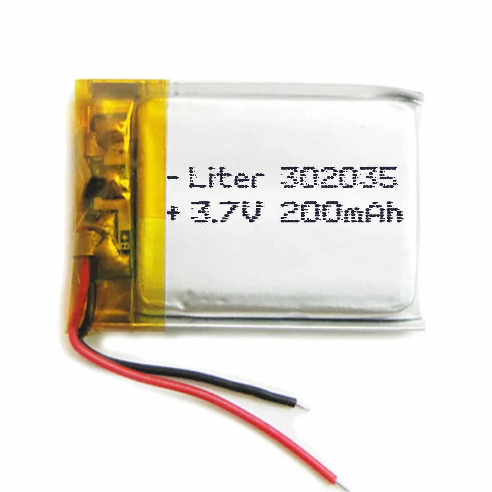 Bateria LiPo 302035 3.7V 200mAh 0.74Wh 37x20x4mm Akumulator Litowo-Polimerowy