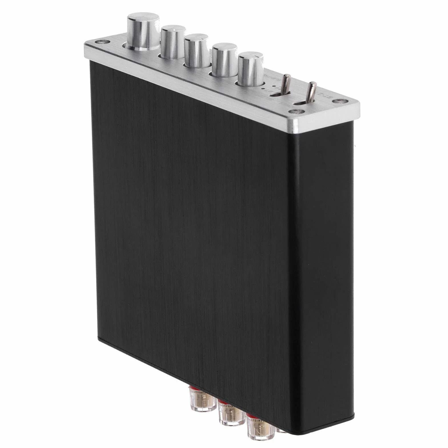 FTVOGUE Wzmacniacz Cyfrowy Wzmacniacz Audio Stereo ze Stopu Aluminium 100 W DC 12 V do 24 V 20 Hz do 20 KHz 4 8 Omów z anteną Domowego Systemu Odtwarzaczy Muzycznych
