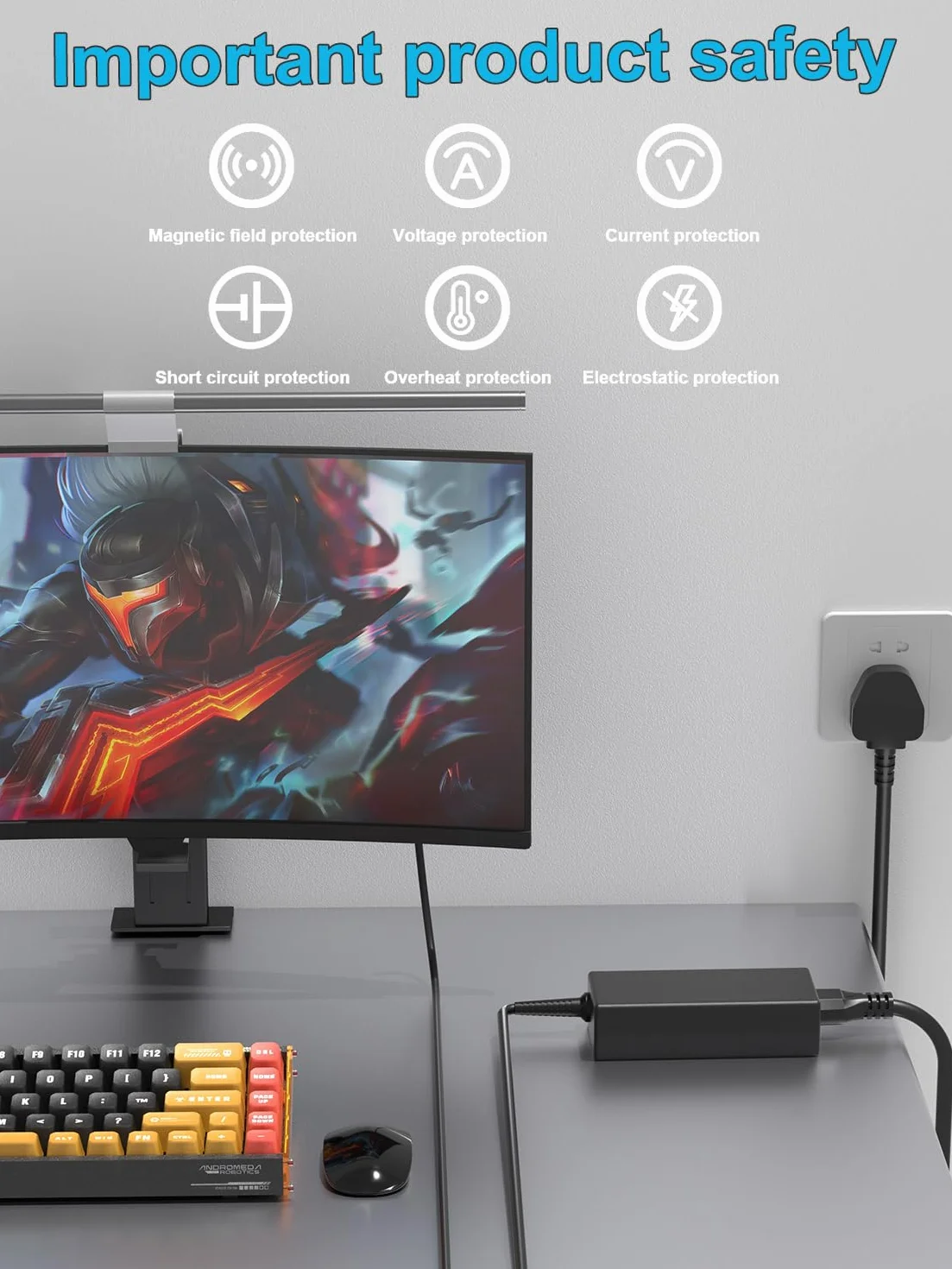 14 V zasilacz ładowarka do monitora Samsung 32" 29" 28" 27" 24" 23" 22" 20" 19" 18" 17" 15" SyncMaster Curved UHD & WQHD, LCD/TFT TV monitor kabel zasilający kabel do ładowania adapter sieciowy