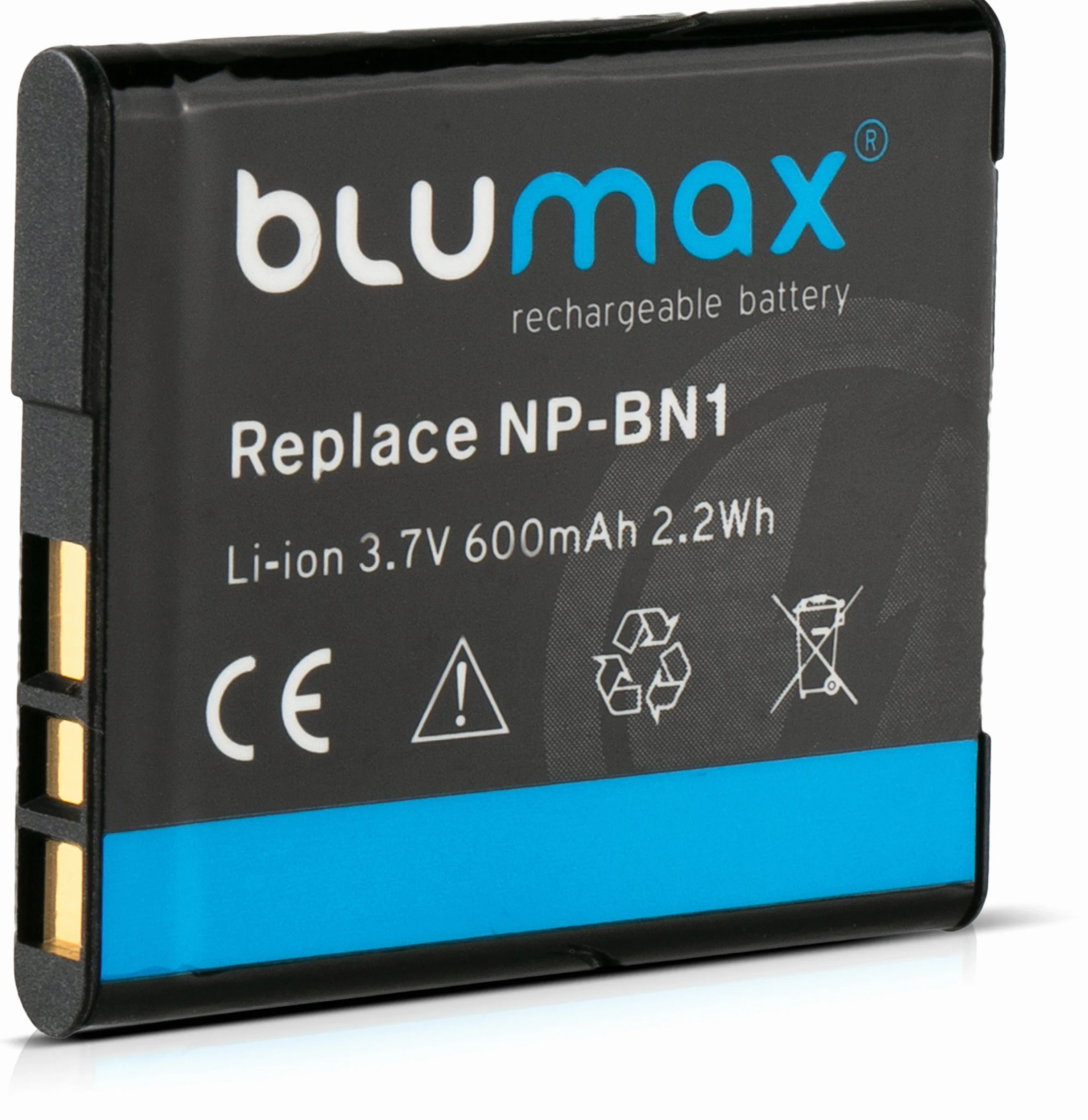 Blumax Akku für Sony NP-BN1 / NPBN1 | 600mAh | kompatibel mit Sony Cyber-Shot DSC-QX10, DSC-QX100, DSC-T99, DSC-T110, TF1