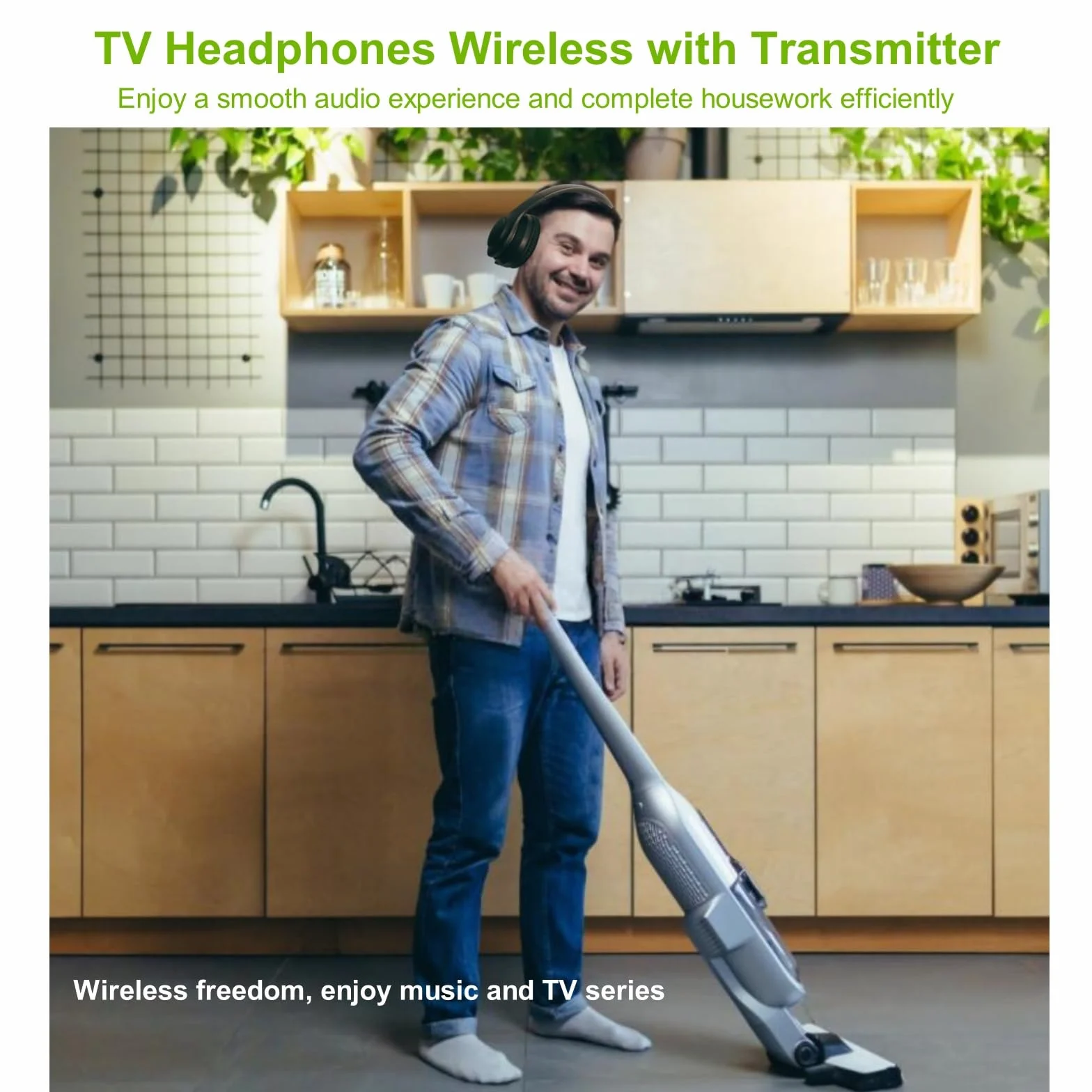 Bezprzewodowe słuchawki z nadajnikiem do oglądania telewizji, redukcja szumów, słuchawki telewizyjne dla seniorów, dźwięk stereo HD, zestaw słuchawkowy Bluetooth, bez opóźnienia dźwięku, czas
