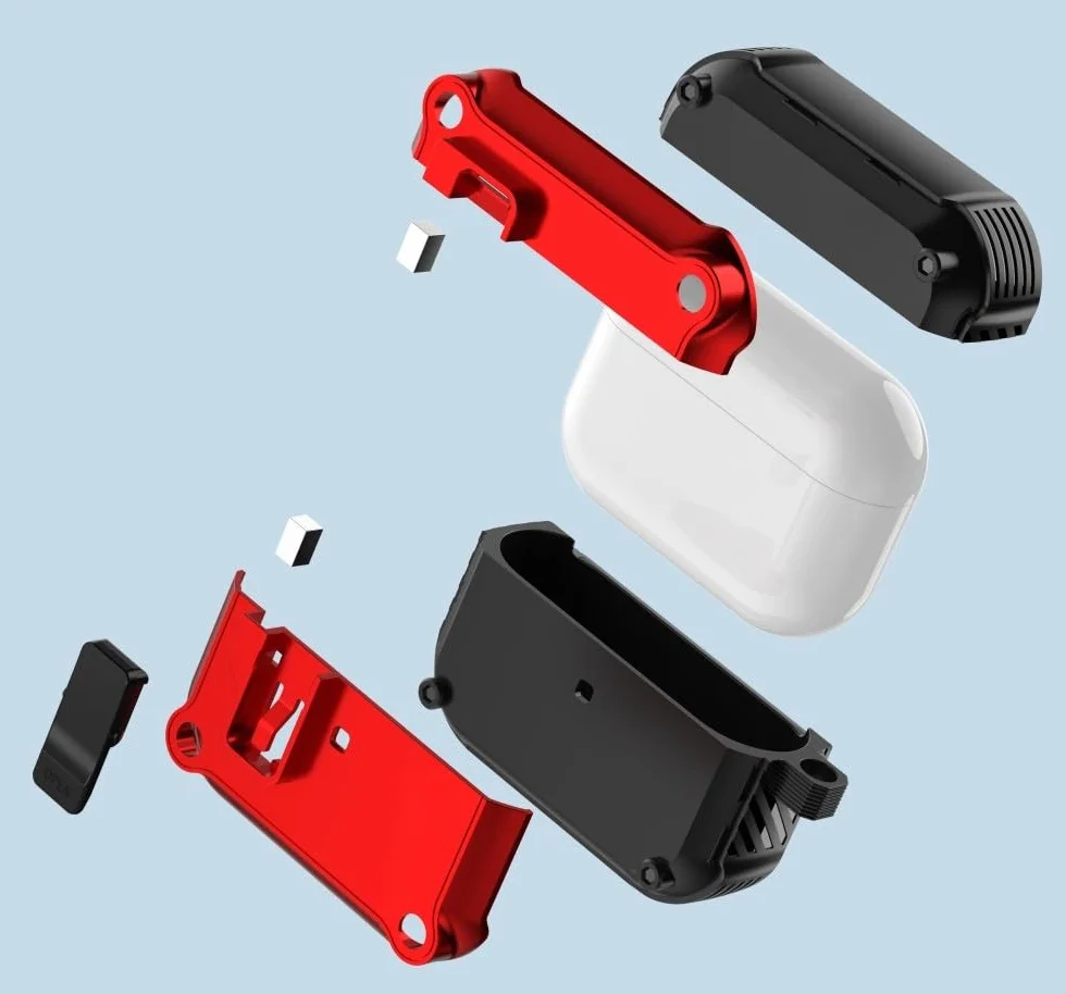 etui kompatybilne z AirPods Pro (2. generacji) (Kolor: ciemnozielony) Pokrowiec ochronny Blokada twarda silikonowa osłona
