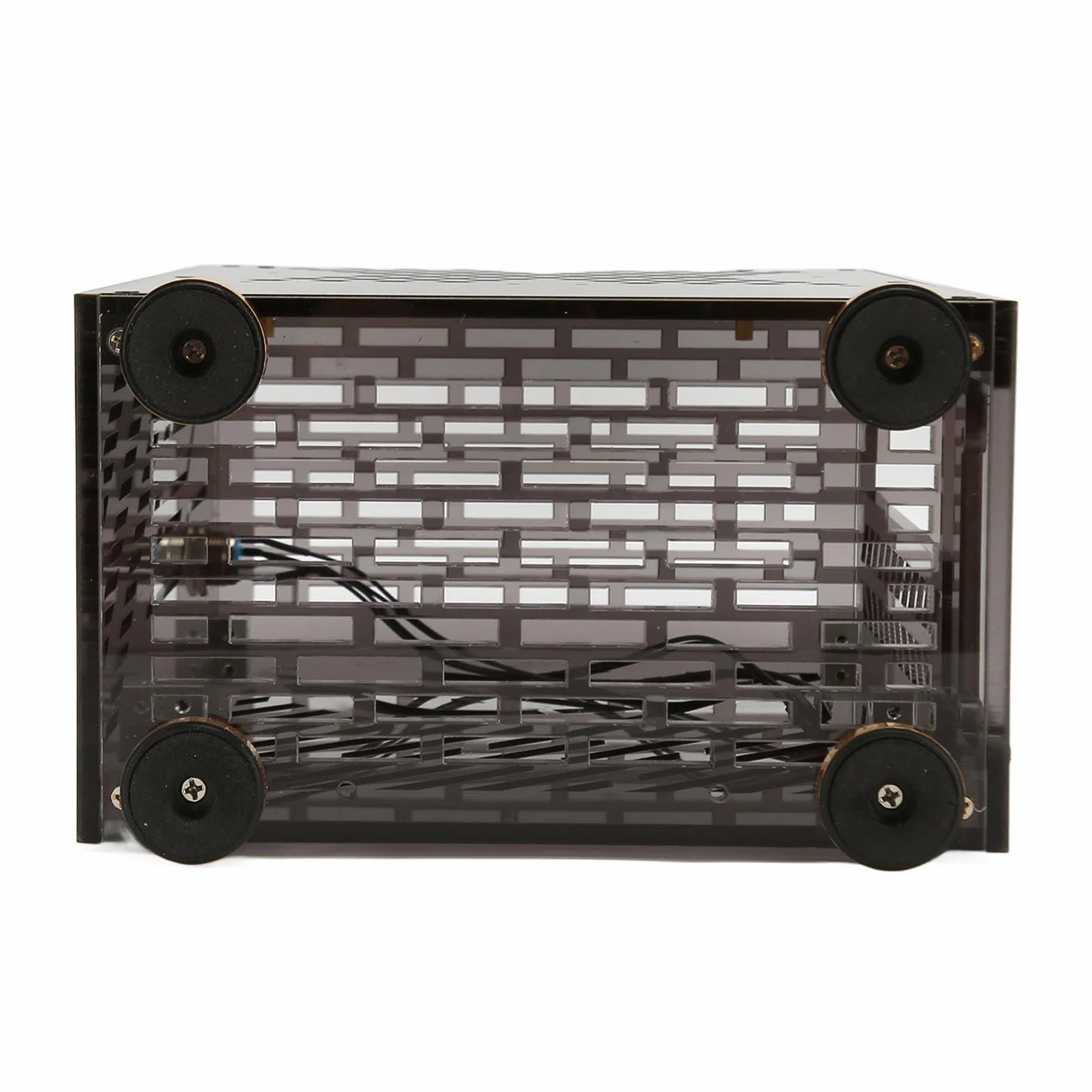Obudowa Mini ITX Przezroczysty panel akrylowy Chłodzenie 360 ​​stopni Kompaktowa, lekka obudowa Mini PC dla entuzjastów majsterkowania i małych konstrukcji Pojemność 4,3 l Rozmiar (Czarny)