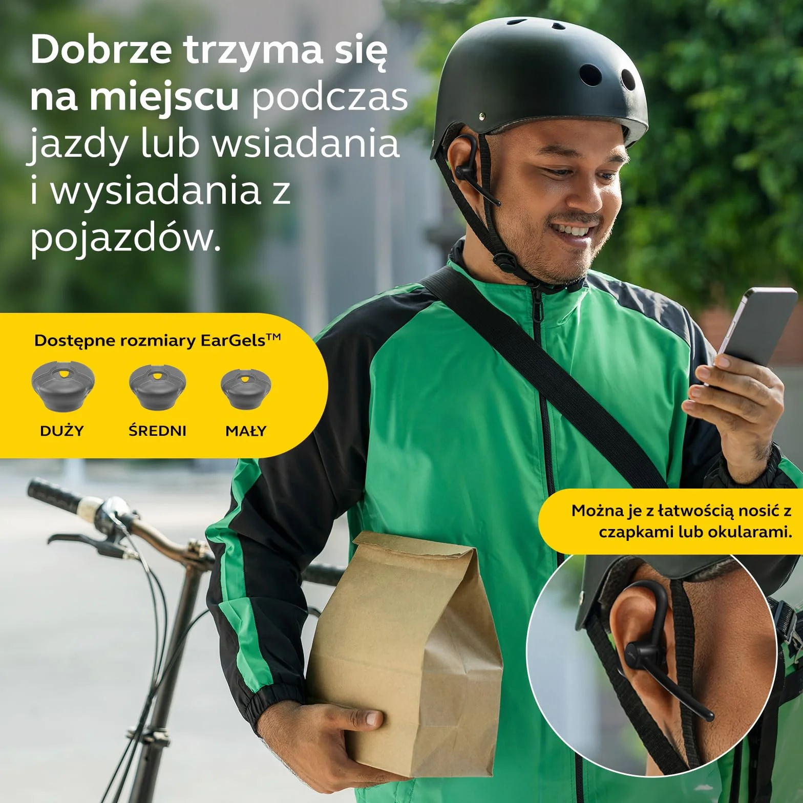 Jabra Perform Go 4 Mono zestaw słuchawkowy Bluetooth, bezprzewodowy zestaw słuchawkowy z podwójnym mikrofonem, 11-godzinny czas rozmów, wielopunktowy Bluetooth 5.3, IP54, ładowanie USB-C, wymienna