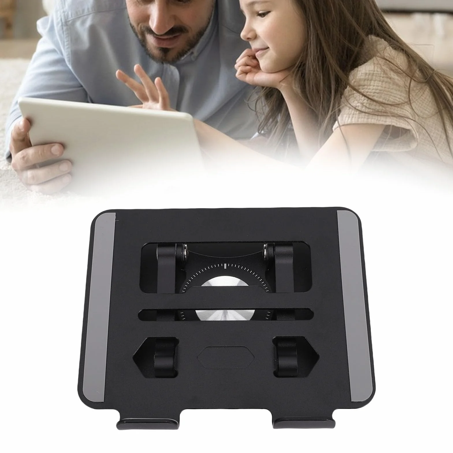 Fockety Podstawka pod tablet składana regulowana aluminiowa z obrotową podstawą 360° i wentylacją