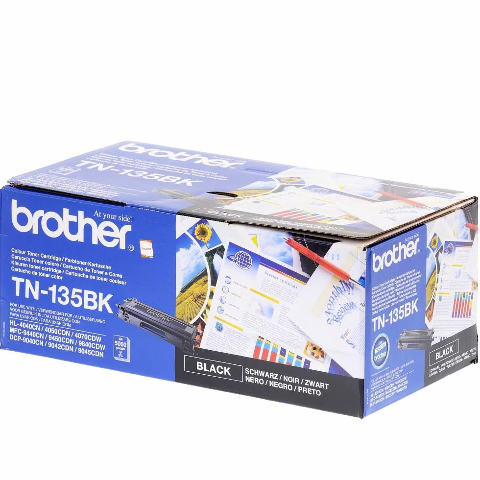 Brother TN-135BK, czarny (5000 stron) pasuje do DCP-9040CN, DCP-9045CDN, HL-4040CN, HL-4050CDN, HL-4050CDNLT, HL-4070CDW, MFC-9440CN, MFC-9840CDW