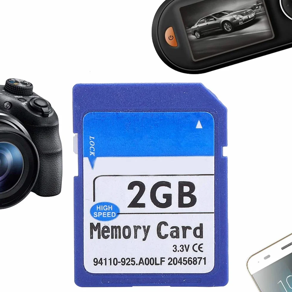 ASHATA 1G/2G/8G/16G/32G/64G Zdjęcia Przechowywanie Plików Muzycznych Karta Pamięci SD Szybkie Wideo Full HD Kompatybilne z Pro MP3 MP4 Camera SLR Game Machine (2G)