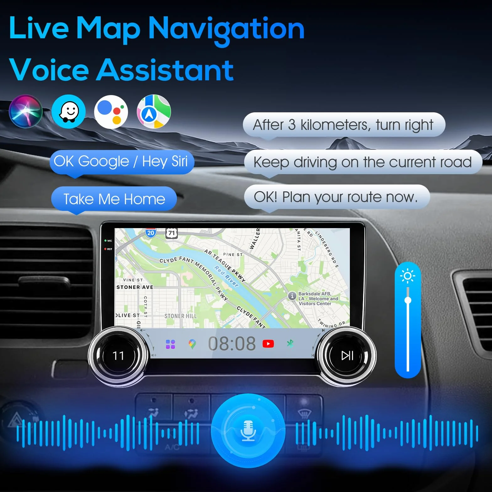 Haudio 10,1-calowe radio samochodowe Android 13 z bezprzewodowym CarPlay i Android Auto, stereo Bluetooth 2 DIN z tylną kamerą, OTA i APK, Mirror Link, asystent głosowy, AM/RDS/FM do wszystkich