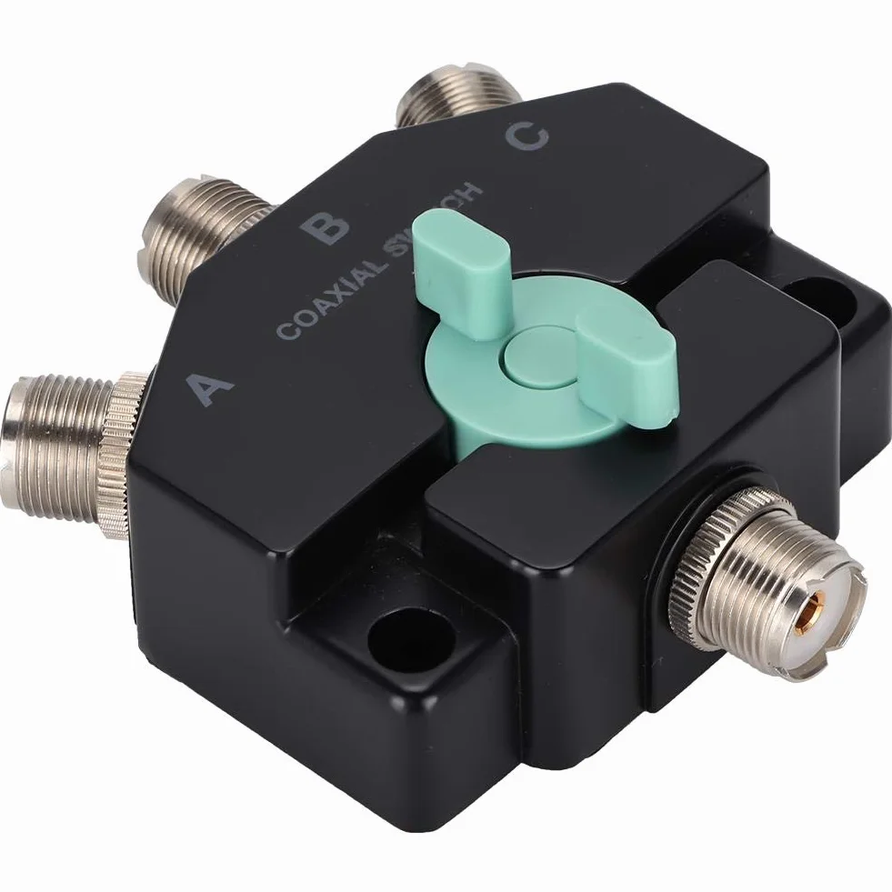Przełącznik antenowy, 1 wejście -3 wyjścia Wielofunkcyjny adapter do przełącznika antenowego Konwerter anteny CB Przełącznik koncentryczny anteny CB.