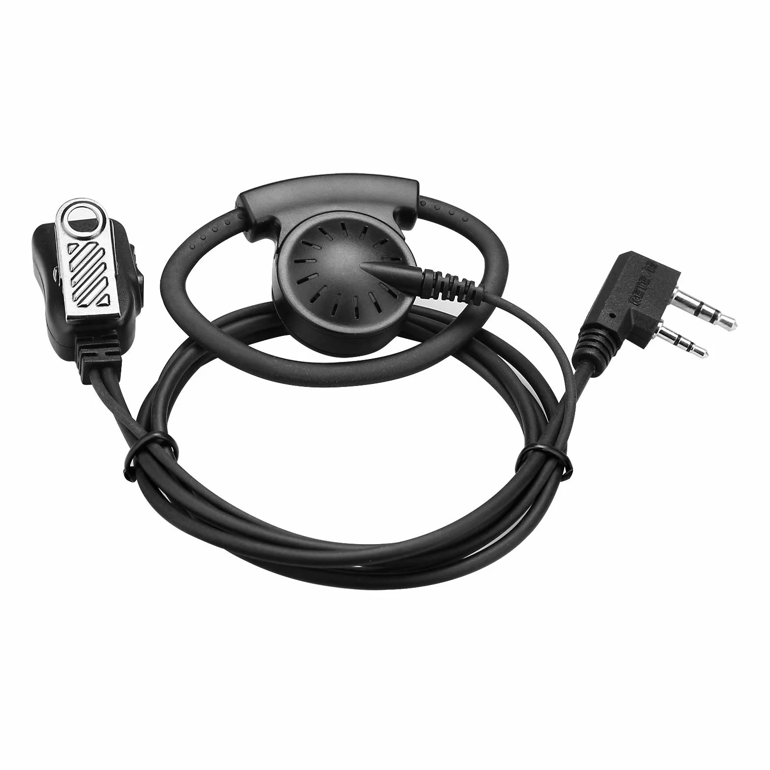 Retevis EEK012 Regulowany Zestaw SłUchawkowy W KształCie Litery D Z Mikrofonem PTT Kompatybilny Z Radiotelefonem Kenwood Baofeng UV5R 888s Retevis RT24 RT27 Zestaw SłUchawkowy Walkie Talkie (1 Szt.)