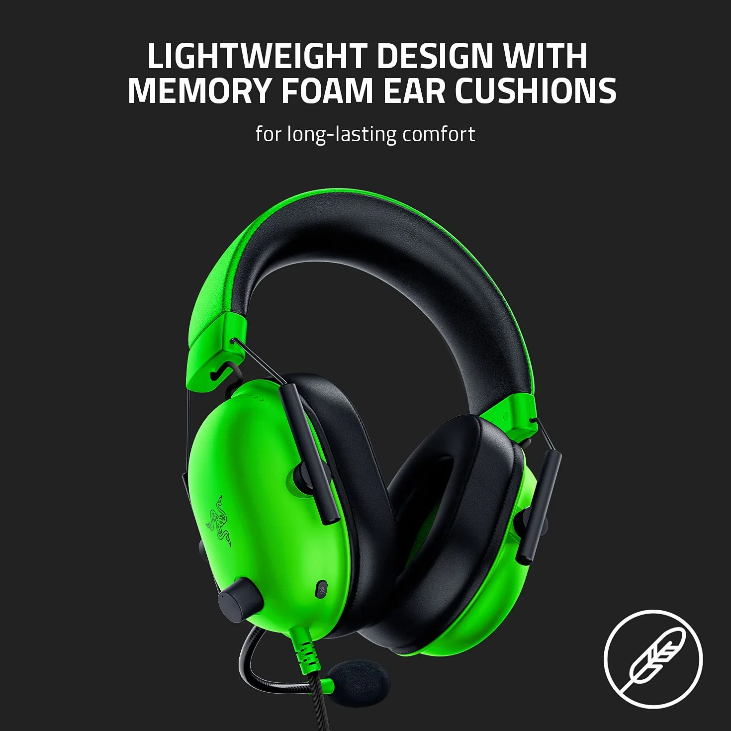 Razer BlackShark V2 X Zestaw słuchawkowy do gier: dźwięk przestrzenny 7,1 - sterowniki 50 mm - poduszka z pianki z pamięcią kształtu - do PC, PS4, PS5, przełącznika, Xbox One, gniazdo audio 3,5 mm,